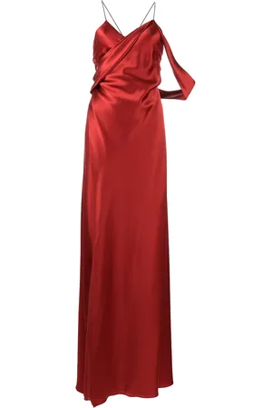Michelle Mason Draped-panel silk gown