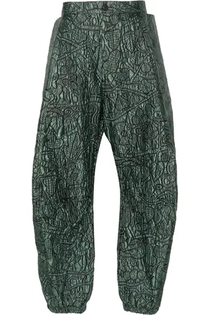 WALTER VAN BEIRENDONCK Abstract-print trousers