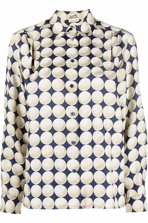 Hermès 1996 golf ball-print silk shirt