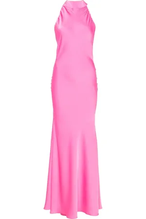 ACTUALEE Halter-neck maxi dress
