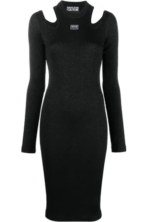 VERSACE Cut-out knitted dress