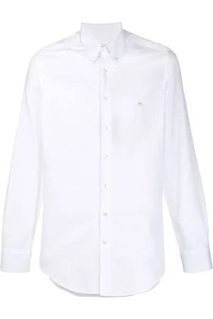 Etro Embroidered-logo button-up shirt