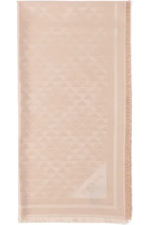 Prada Logo-jacquard silk scarf