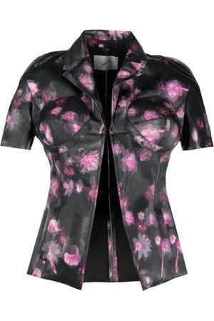 COPERNI Holographic short-sleeved fitted jacket