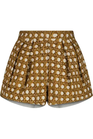 Giambattista Valli Vienna Straw pleated shorts