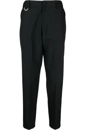 LOW BRAND Pressed-crease tapered trousers