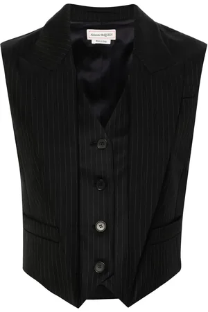 Alexander McQueen Layered striped wool vest