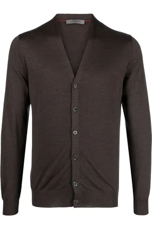 corneliani V-neck fine-knit cardigan