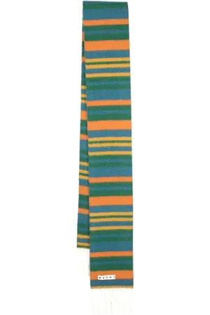 Marni Fringed colour-block scarf