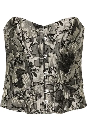 CARINE GILSON Floral-brocade corset