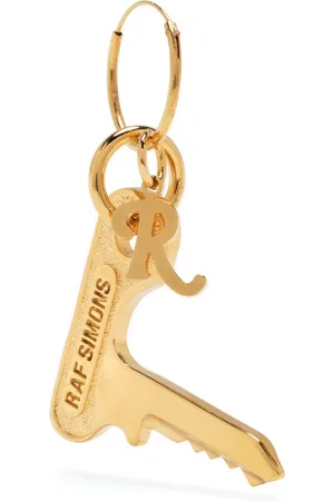 RAF SIMONS Key charm hoop earring