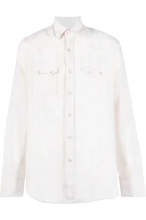 LARDINI Striped flap-pockets shirt