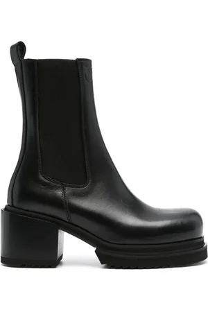Pinko 70mm logo-debossed leather ankle boots