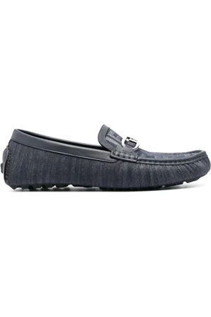 Fendi Logo-plaque leather loafers