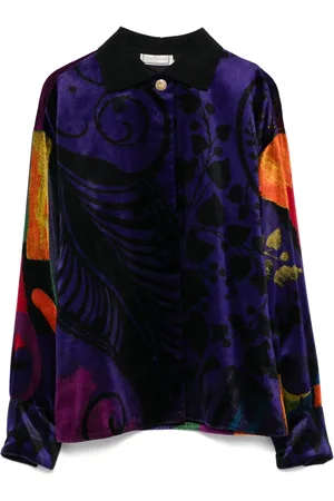 VERSACE 1990s velvet shirt