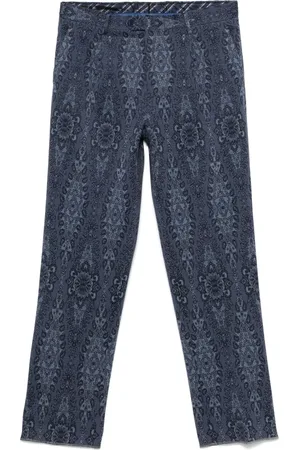 Etro Patterned-jacquard trousers