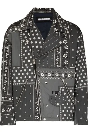 NEIGHBORHOOD Bandana-print biker jacket
