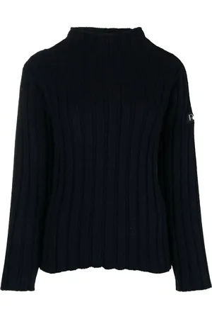 Patou Logo-patch ribbed-knit jumper