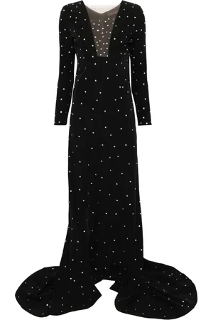 LOULOU Crystal-embellished maxi dress