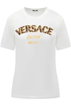 VERSACE Logo-embroidered T-shirt