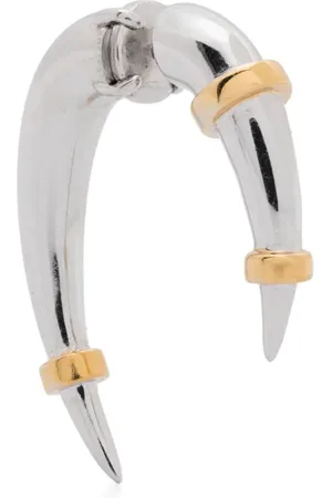 Rainbow K 14K yellow and white gold Horn single earring