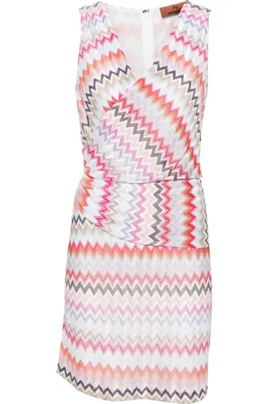 Missoni Zigzag-woven draped-detail dress