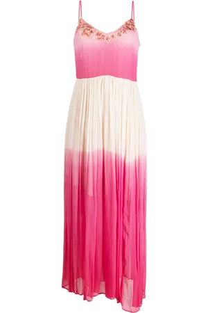 Twin-Set Floral-appliqué crepe dress