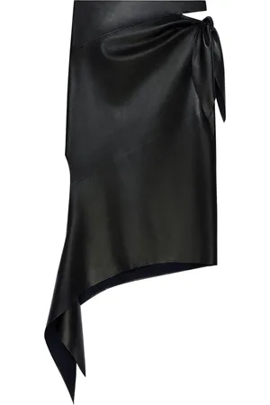 Courrèges Slash leather skirt