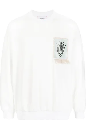 Ports V Patch-detail crew neck sweatshirt