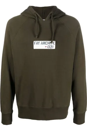 FAY Logo-print drawstring hoodie