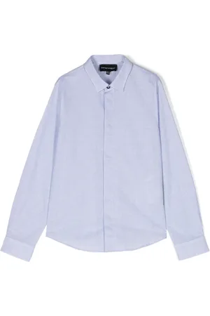 Emporio Armani Logo-embroidered cotton shirt