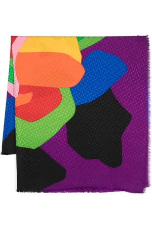 Saint Laurent 1980s graphic-print silk scarf
