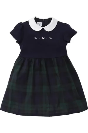 Familiar Check-pattern cotton dress