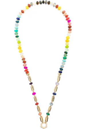 HARWELL GODFREY 18kt yellow Baht and Bead Foundation multi-stone necklace