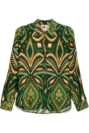 Farm Rio Pineapple Ikat shirt