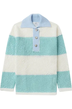 Halfboy Three-tone cotton polo collar