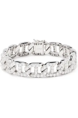 Leo Pizzo 18kt white gold diamond Her Groumette bracelet