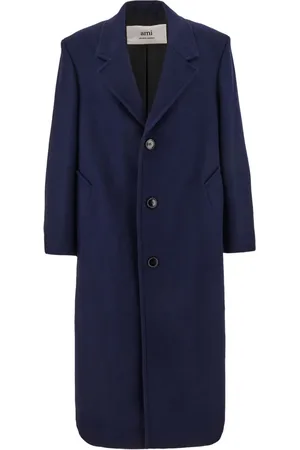 Ami Single-breasted virgin wool coat