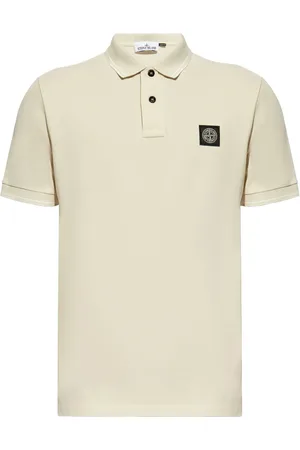 Stone Island Compass-appliqué piqué polo shirt