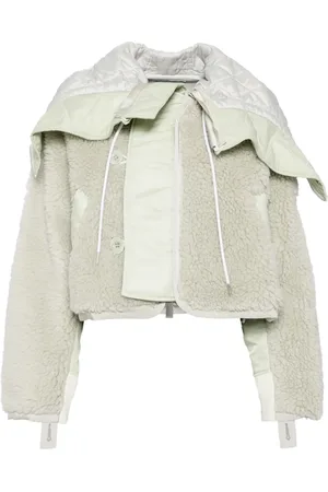 SACAI Panelled-design fleece jacket