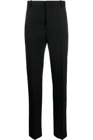 Alexander McQueen Satin-trimmed tailored trousers