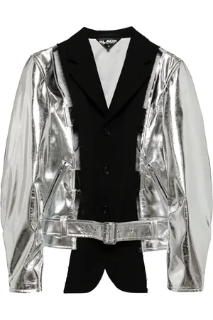 Comme des Garçons Single-breasted metallic bomber jacket
