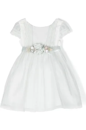 Amaya Floral-appliqué tulle dress