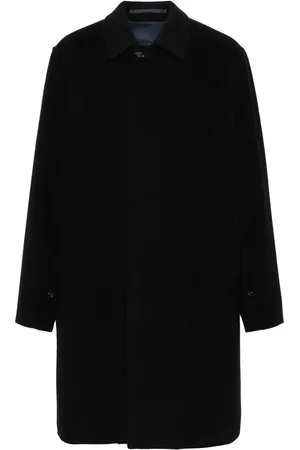 Burberry 2000s cutaway collar wool coat