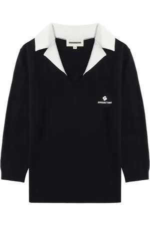 Shushu/Tong Contrasting-collar top