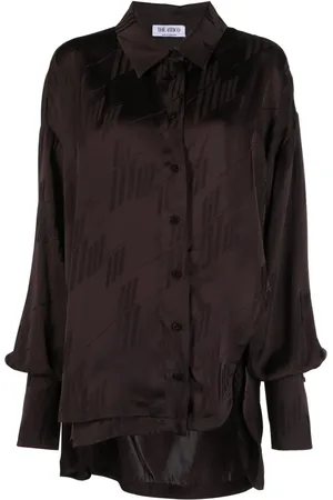 The Attico Diana cut-out asymmetric shirt