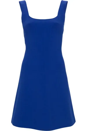 THEORY Square-neck A-line minidress