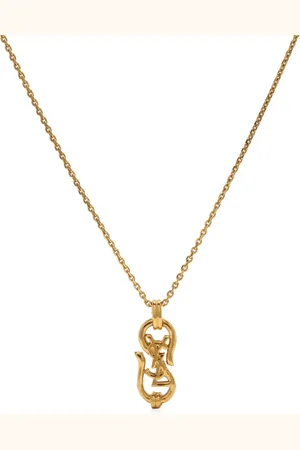 Saint Laurent 1990s Cassandre-logo pendant necklace
