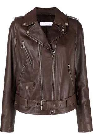 LISKA Belted biker jacket