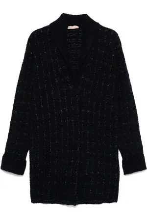 Twin-Set Check-pattern cardi-coat